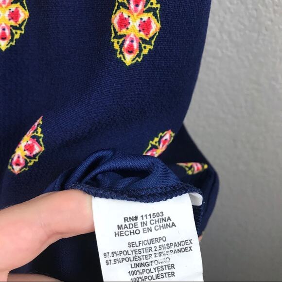 As U Wish Navy Ikat Pom Pom Tassel Maxi Dress Size XS - Picture 8 of 8